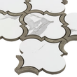 Arabesque Polished Calacatta Porcelain Waterjet Mosaic Tile For Walls & Floors